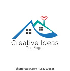 Real estate logo design - vector
