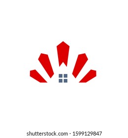 real estate logo design vector template sign icon