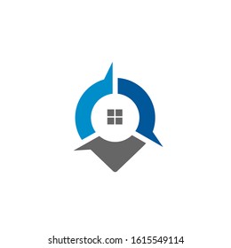 real estate logo design vector template sign