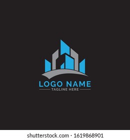 Real estate logo design vector