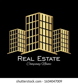 Real Estate Logo Design. Vector Illustration