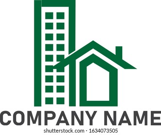 Real Estate Logo Design. Vector Illustration