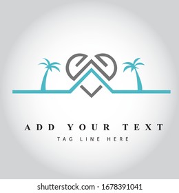 Diseño de logotipos inmobiliarios e ilustración de vectores