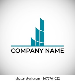 Diseño del logotipo inmobiliario. Ilustración del vector