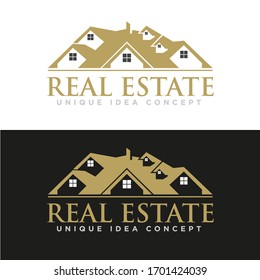 Diseño de logotipo inmobiliario para plantilla de vectores