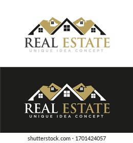 Diseño de logotipo inmobiliario para plantilla de vectores