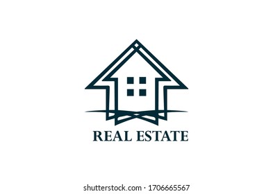 Real estate logo design vector