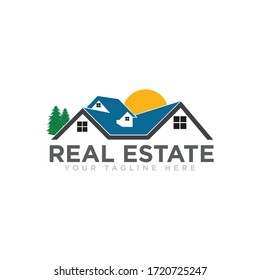 Plantilla de vectores de diseño de logotipo inmobiliario