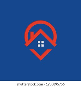Real estate logo design. Vector illustration.