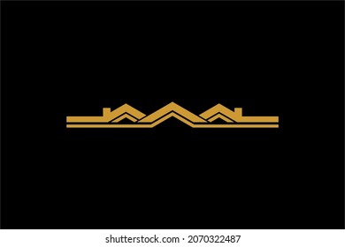Vector de diseño del logo inmobiliario. Ilustración del logotipo de la casa de señas. Resumen de diseño de logotipo para empresas inmobiliarias.