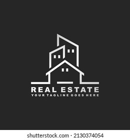 Design des Immobilienlogos, Vektorgrafik