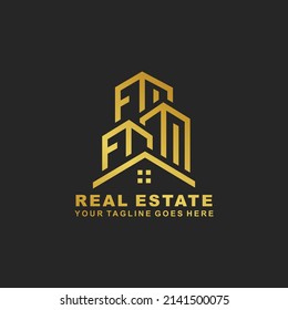 Design des Immobilienlogos, Vektorgrafik