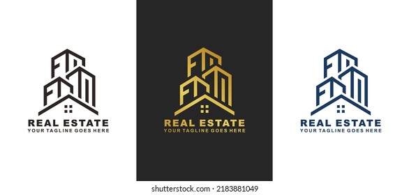 Ilustración vectorial del diseño del logotipo inmobiliario