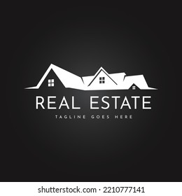 real estate logo design, vector inspiration real estate template