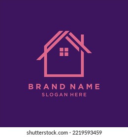 Real estate logo design. Vector illustration	