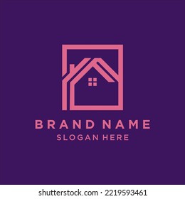 Real estate logo design. Vector illustration	