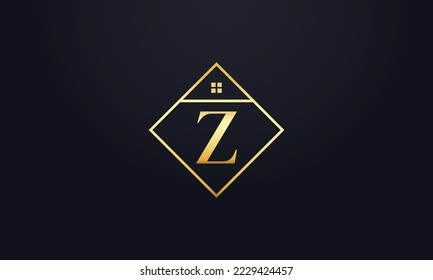 Logo del diseño vectorial y símbolo inmobiliario. icono del logotipo de construcción. Monograma de propiedad y símbolo del logotipo de la ventana. Carta con el logotipo de la vivienda inmobiliaria