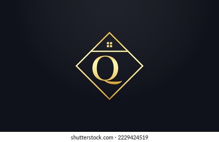 Real estate logo design vector and real estate symbol. building logo icon. Property monogram and Window logo sign. Real estate house monogram logo letter