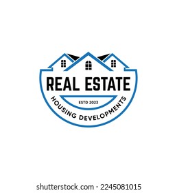 Real estate logo design vector template