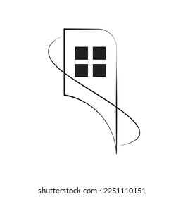 Archivo vectorial de diseño del logotipo inmobiliario
