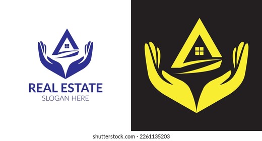 Real estate logo design vector file upload for shutter stock.