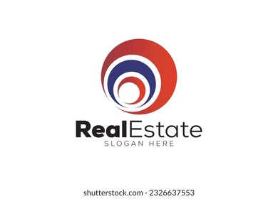 Plantilla vectorial de diseño de logotipo inmobiliario