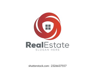 Plantilla vectorial de diseño de logotipo inmobiliario