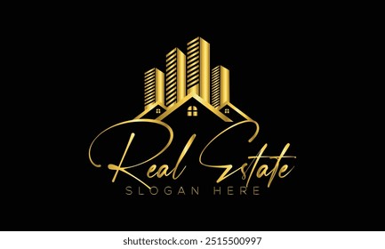 Real estate logo design ,vector template,
