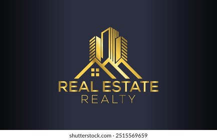 Real estate logo design, vector template,
