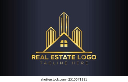 Real estate logo design, vector template,