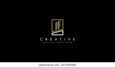 Real estate logo design vector illustration.