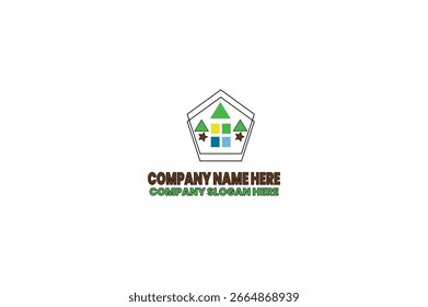 Modelos de ilustração de vetor de design de logotipo imobiliário 