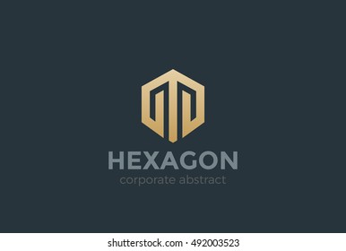 Real Estate Logo Design Vector Template Hexagon Shape.
Luxury Fashion Jewelry Logotype Concept Icon.