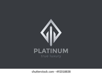 Real Estate Logo Design Vector Template Rhombus Shape.
Luxury Fashion Jewelry Logotype Concept Icon.