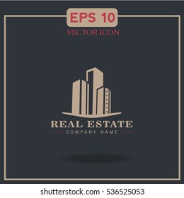 real estate logo design. vector icon for the web and UI.