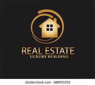 Real estate logo design vector