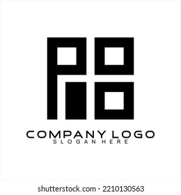 Real Estate logo design with window concept and letter P.