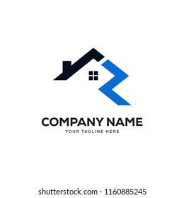 real estate logo designs concept vector, initial letter R logo designs template