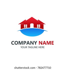Real estate logo element vector template for company business isolated