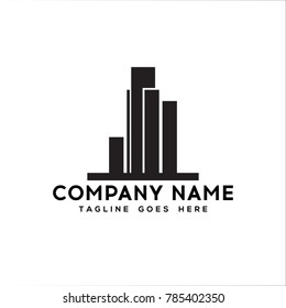 Real Estate Logo. Flat black color icon modern template design.vector illustration - Vector