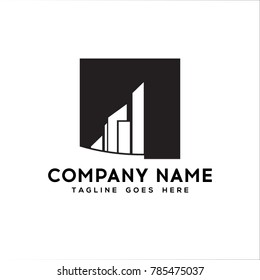 Real Estate Logo Flat black color icon modern template design.vector illustration - Vector