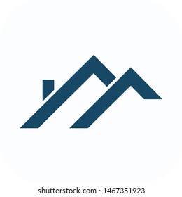 Real Estate logo, flat icon vector design. Great for mobile app, web design, print materials, etc.