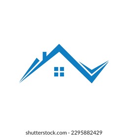 Real estate logo free vector illustration.