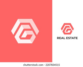 Real Estate Logo, G building logo