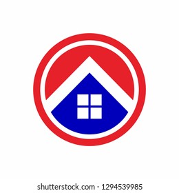 Real estate logo, H logo roof design template vector illustration