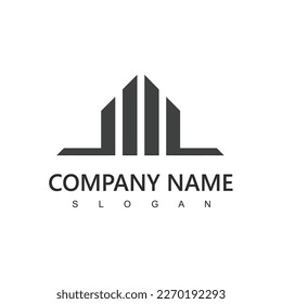 Real Estate Logo, Home Design Illustration