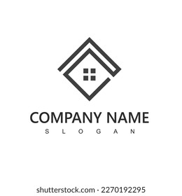Real Estate Logo, Home Design Illustration
