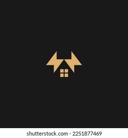 Real estate logo, home electric logo, house logo, simple design, vector icons.
