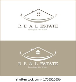 Real Estate Logo for Home, Residence, Apartment, Agent Property, Property Agency, Construction, Logo Property Brand, Branding, Minimalist Style Blue Vector EPS.