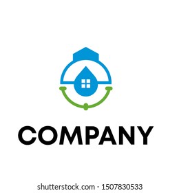 real estate logo . home vector . house icon template . roof design